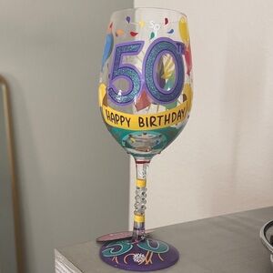 Lolita 50th Birthday Wine Glass - Multicolor